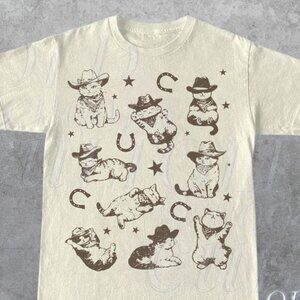 Cowboy Cats And Kittens Western Cowboy Vintage T-Shirt, Retro 90s